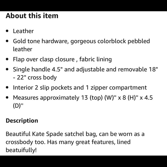 ♠️ Kate Spade ♠️ Wesley Place Laurel♠️ - Picture 7 of 7